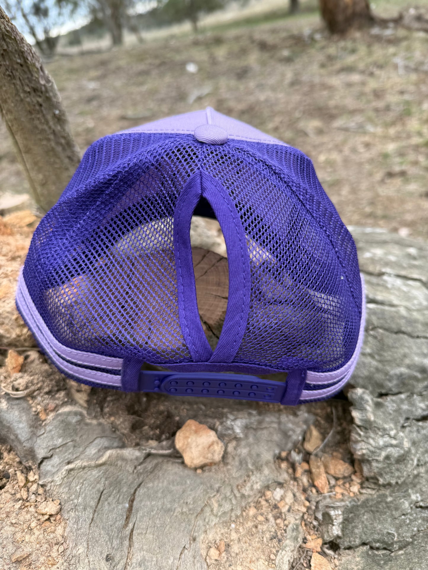 HWH Ponytail Trucker Hat - Lilac