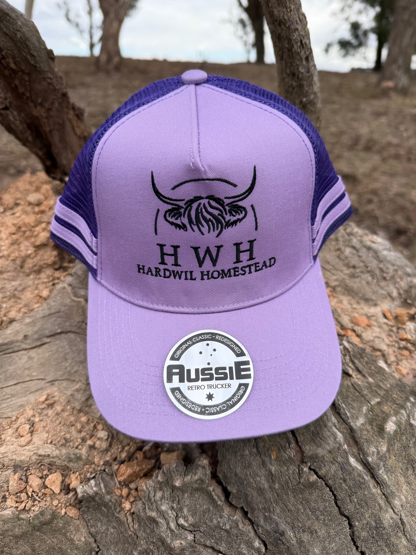 HWH Ponytail Trucker Hat - Lilac